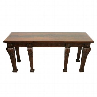 George III Style Carved Mahogany Hall/Serving Table