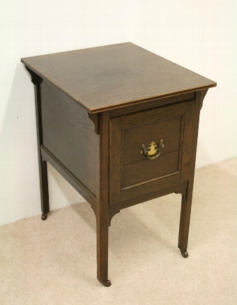 Edwardian Solid Oak Gramophone Cabinet