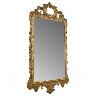 George II Carved Giltwood Wall Mirror