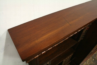 Antique Early Victorian Mahogany Breakfront Open Bookcase