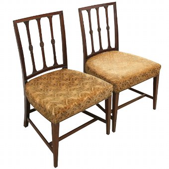 Pair of George III Mahogany Dining Chairs