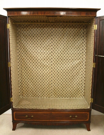 Antique George III Mahogany Linen Press/Wardrobe