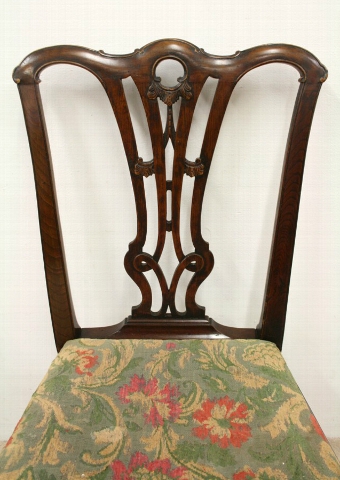 Antique Set of 6 Chippendale Mahogany Dining Chairs