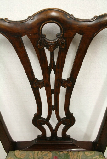 Antique Set of 6 Chippendale Mahogany Dining Chairs