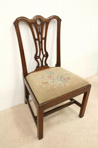 Antique Set of 6 Chippendale Mahogany Dining Chairs
