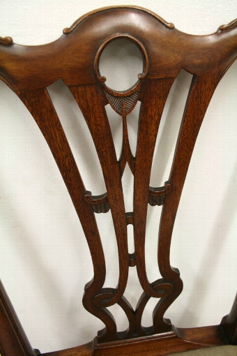 Antique Set of 6 Chippendale Mahogany Dining Chairs