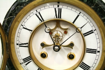 Antique Victorian Marble Mantel Clock