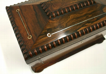 Antique Regency Rosewood Tea Caddy