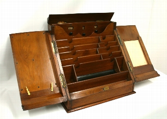 Mid Victorian Burr Walnut Stationery Box