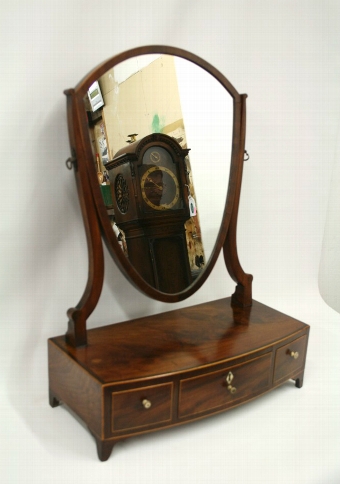 George III Bow Front Dressing Mirror