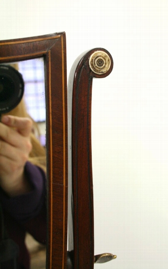 Antique George III Mahogany Dressing Mirror