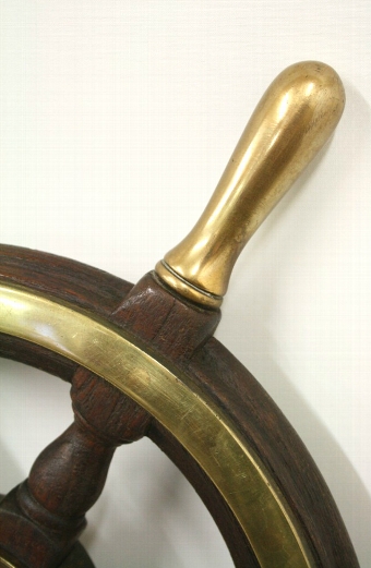 Antique Small Oak Ships Wheel