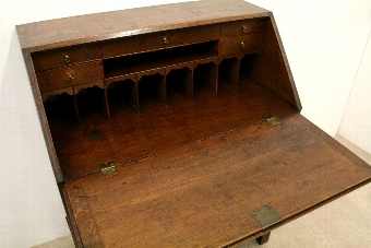 Antique Late George III Oak Bureau