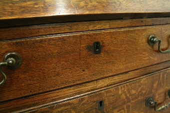 Antique Late George III Oak Bureau