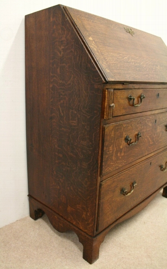 Antique Late George III Oak Bureau