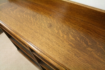 Antique Late Victorian Oak Open Bookcase