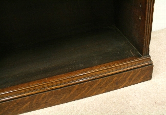Antique Late Victorian Oak Open Bookcase