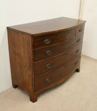 George III Mahogany Bow Front Chest of Drawers