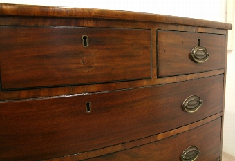 Antique George III Mahogany Bow Front Chest of Drawers