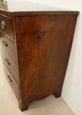 Antique George III Mahogany Bow Front Chest of Drawers