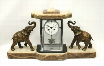 Art Deco Elephant Mantel Clock