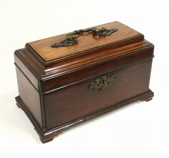 George III Mahogany Tea Caddy