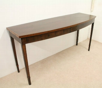 George III Bow Front Mahogany Side Table
