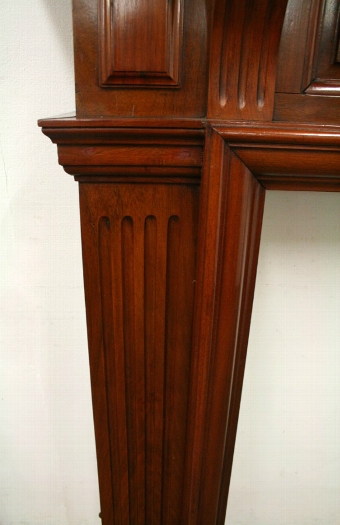 Antique George III Style Carved Walnut Fireplace