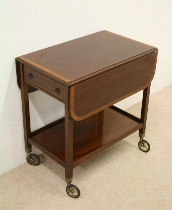 George III Style Mahogany Inlaid Trolley