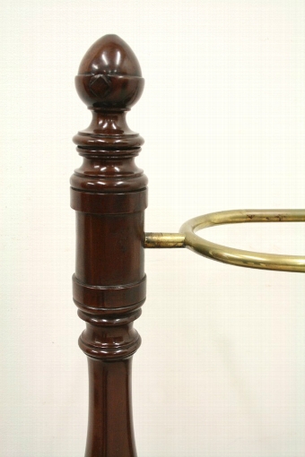 Antique Victorian Mahogany and Brass Stick Stand