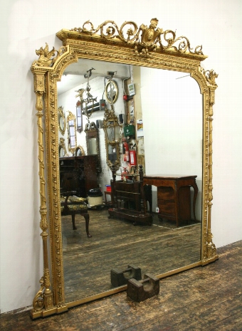 Mid Victorian Carved Giltwood Mirror