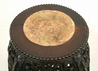 Antique Carved Rosewood Chinese Stand