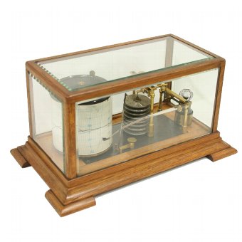 Stained Oak Cased Barograph