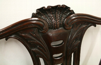 Antique Irish George II Style Mahogany Open Armchair