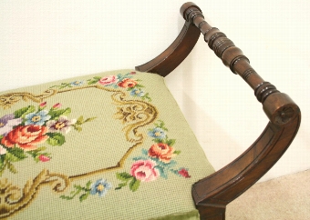 Antique Late Victorian Mahogany Piano Stool/Window Seat