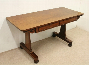 Early Victorian Mahogany Library Table