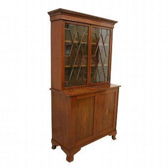 George III Style Mahogany Cabinet Bookcase