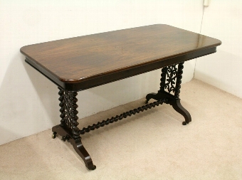 Early Victorian Rosewood Library Table
