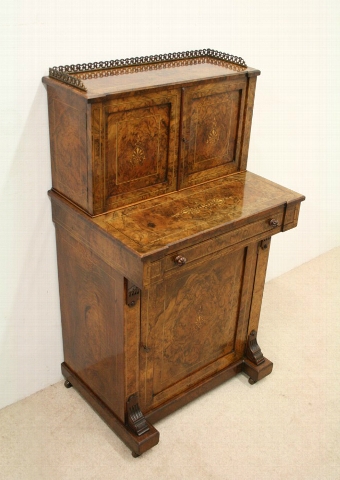 Victorian Burr Walnut Davenport Desk