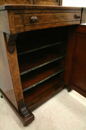 Antique Victorian Burr Walnut Davenport Desk