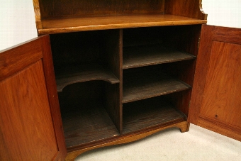 Antique Unusual Rosewood Waterfall Bookcase