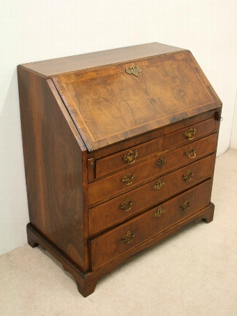 George II Figured Walnut Bureau