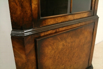Antique George II Style Burr Walnut Corner Cupboard