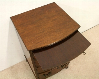 Antique Small Mahogany Bow Front Chest of Drawers