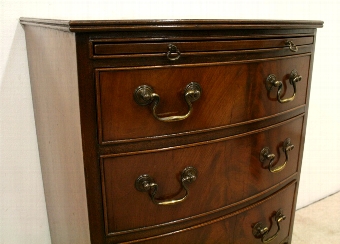 Antique Small Mahogany Bow Front Chest of Drawers
