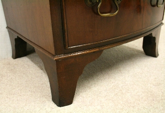 Antique Small Mahogany Bow Front Chest of Drawers