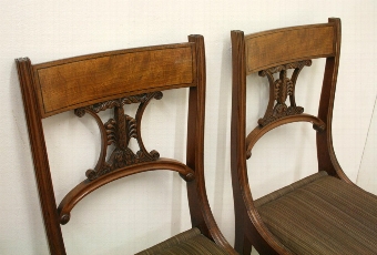 Antique Set of 4 Regency Mahogany Dining Chairs
