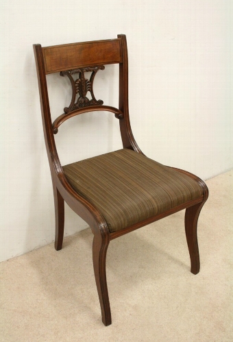 Antique Set of 4 Regency Mahogany Dining Chairs