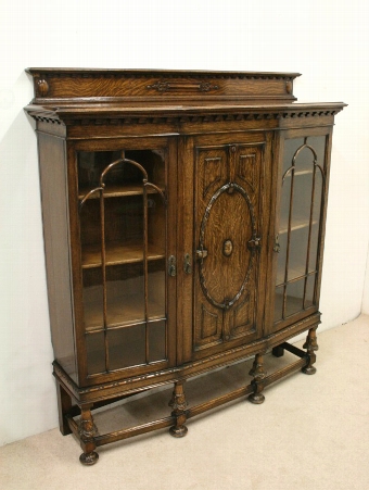 Jacobean Style Carved Oak Cabinet