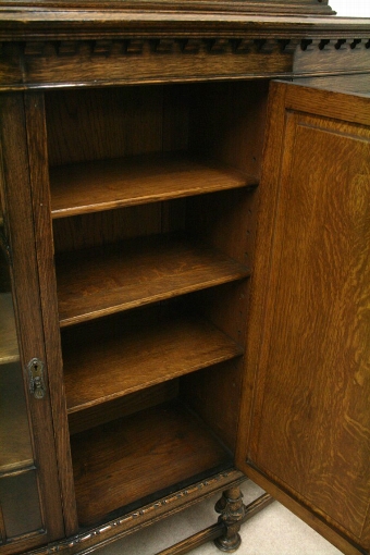 Antique Jacobean Style Carved Oak Cabinet